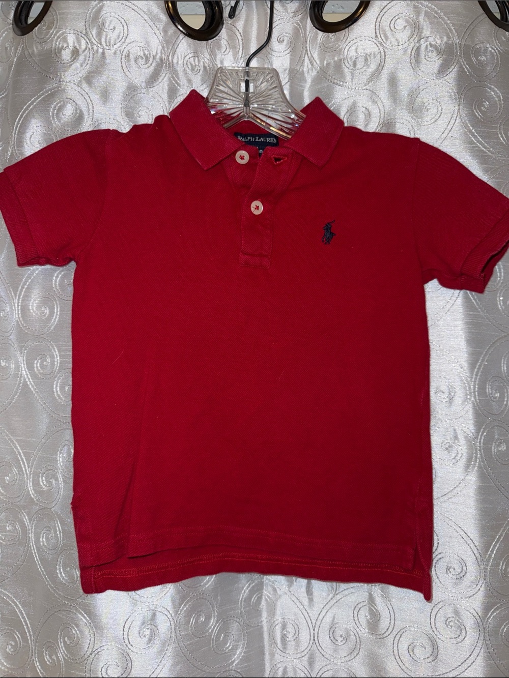 Ralph Lauren Boys Red Polo with Navy Pony Size XL 18-24 months 🔥 G10